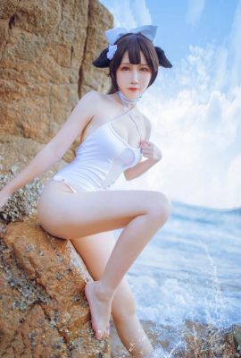 抖娘-利世 獒犬海邊泳裝 [41P]