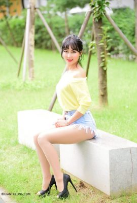 [韓模美腿系列]長腿美模 Kimune牛仔短褲 高跟美腿[50P]