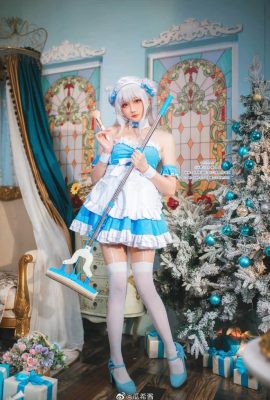 碧藍航線小天鵝cos 甜美可人女僕體驗周 cn瓜希醬 (12P)