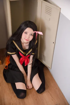 鬼滅之刃 竈門禰豆子 學校制服 Sally Dorasnow – Nezuko School (19P)