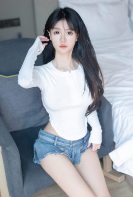 Xie Xiao En 謝小蒽Vol.005 內購無水印白衣牛仔褲 A
