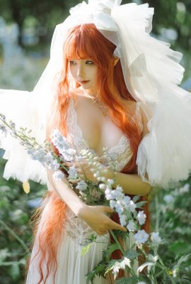 蠢沫沫Chunmomo – 花叢婚紗(67P)
